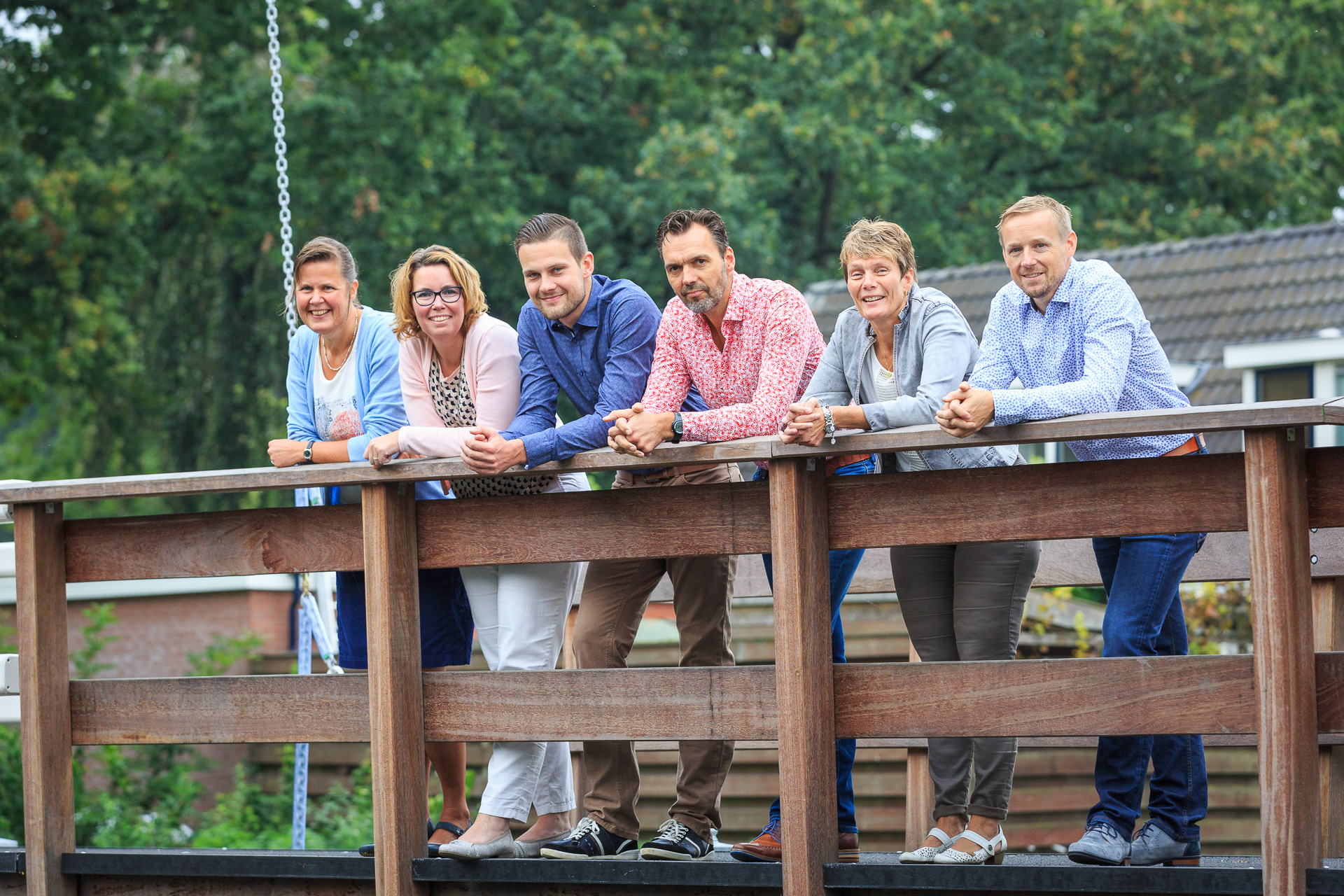 Alie, Marloes, Gerco, Johan, Fenny en Martijn